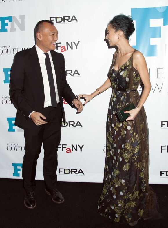 Joe Zee et Nicole Richie assistent aux Fashion Footwear Association Of New York Awards à l'IAC Building. New York, le 3 décembre 2014.