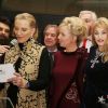 La princesse Camilla de Bourbon Sicile, Arielle Dombasle et Tatiana De Rosnay - Remise du Prix littéraire des Princes décerné par le magazine Point de Vue à l'Hôtel Peninsula, à Paris le 4 décembre 2014.