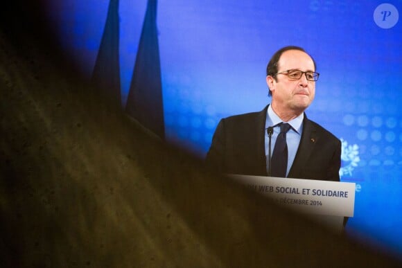 François Hollande lors de la Social Good Week, la semaine du Web Social et Solidaire, au palais de l'Elysée, le 4 décembre 2014