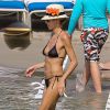 Exclusif - Heidi Klum, en vacances à la Jamaïque, profite d'un après-midi ensoleillé sur une plage. Le 23 novembre 2014.