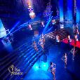  Les 12 Miss qualifi&eacute;es d&eacute;filent en robe de princesse lors de la c&eacute;r&eacute;monie de Miss France 2015 sur TF1, le samedi 6 d&eacute;cembre 2014. 