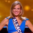 Miss Alsace, finaliste, lors de la cérémonie de Miss France 2015 sur TF1, le samedi 6 décembre 2014.