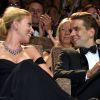 Scarlett Johansson et son Romain Dauriac lors du 70e Festival du Film de Venise, le 3 septembre 2013.