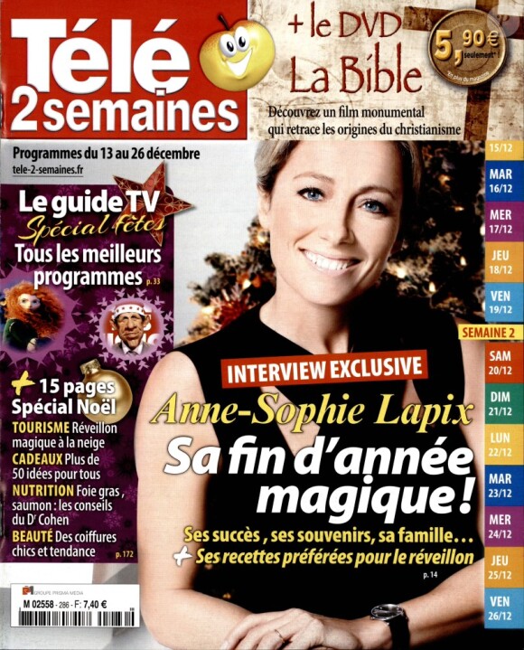 Découvrez l'intégralité de l'interview d'Anne-Sophie Lapix dans le magazine Télé 2 semaines du 13 au 26 décembre 2014. 