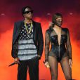  Jay Z et Beyoncé en concert à East Rutherford (New Jersey), le 11 juillet 2014. 