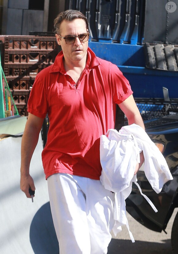 Exclusif - Joaquin Phoenix à la sortie de son cours de karaté à Los Angeles, le 2 novembre 2014.