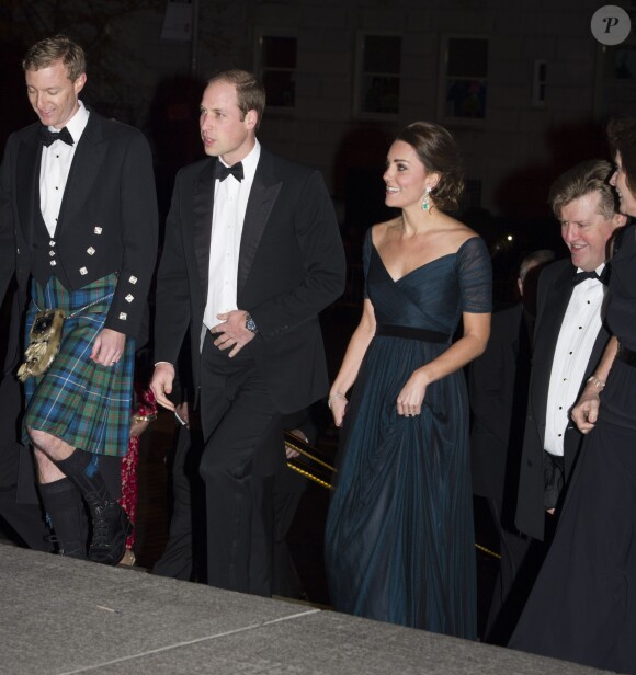 Kate Middleton et le prince William à la cérémonie du 600e anniversaire de l'Université St. Andrews au Metropolitan Museum of Art à New York, le 9 décembre 2014.