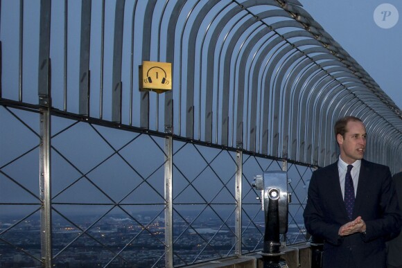 Le prince William à l'Empire State Building, à New York, le 9 décembre 2014