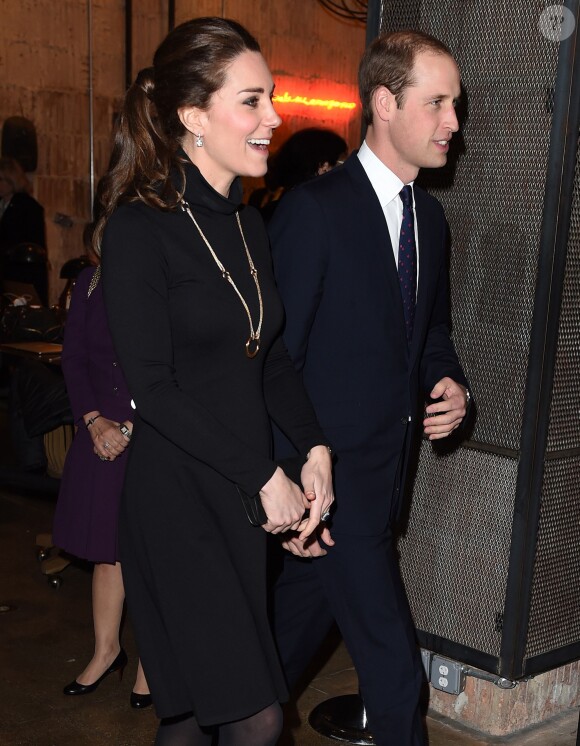 Kate Middleton et le prince William lors de la réception "Creativity is GREAT" à New York, le 9 décembre 2014.