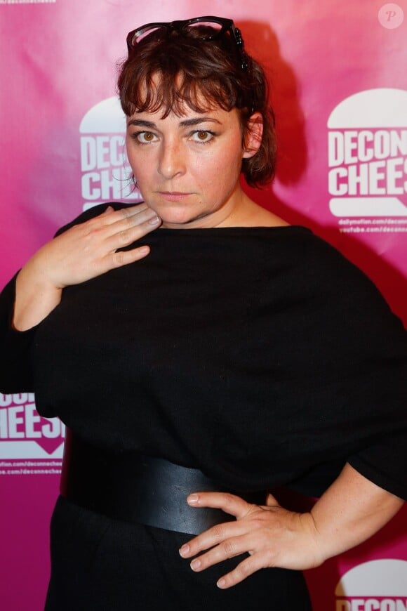 Exclusif - Sandra Colombo (du duo Kicékafessa) - Soirée de lancement de "Deconne Cheese", une nouvelle chaîne d'humour lancée sur internet, au restaurant "le Floors" à Paris, le 10 décembre 2014. 