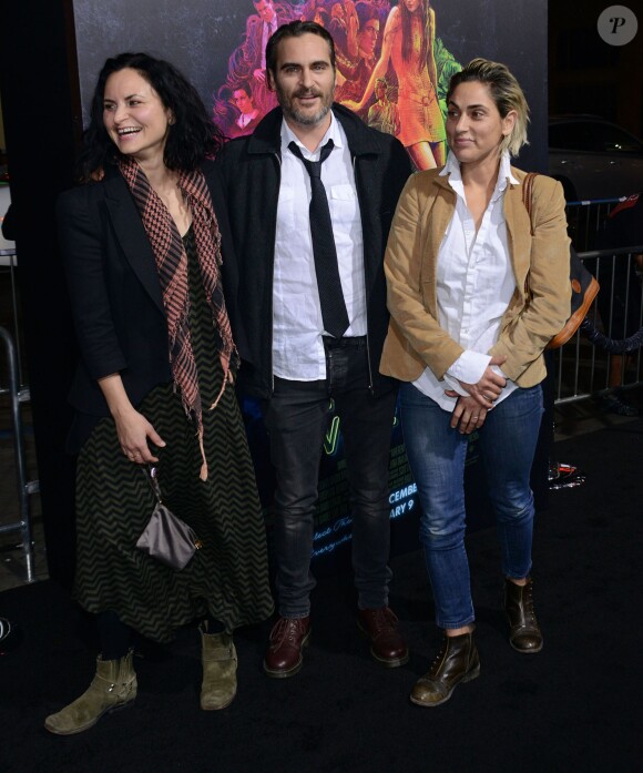 Rain Phoenix, Joaquin Phoenix et Summer Phoenix - Première du film "Inherent Vice" à Hollywood le 10 décembre 2014.