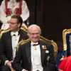 Le roi Carl Gustav de Suède - Cérémonie de remise des Prix Nobel à Stockholm le 10 décembre 2014