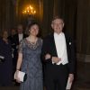 Prix Nobel de Chimie William E Moerner et sa femme Sharon Stein Moerner - Dîner du roi pour les lauréats du prix Nobel à Stockholm le 11 décembre 2014
