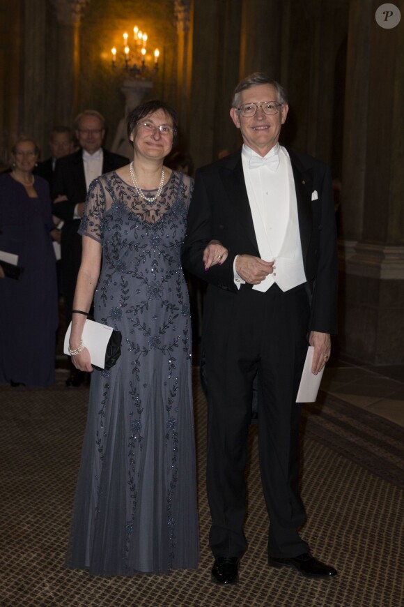 Prix Nobel de Chimie William E Moerner et sa femme Sharon Stein Moerner - Dîner du roi pour les lauréats du prix Nobel à Stockholm le 11 décembre 2014