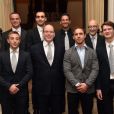 Exclusif - Le prince Albert II de Monaco a rendu visite aux membres du Judo Club de Monaco à l'hôtel Hermitage, le 12 décembre 2014 au cocktail du diner célébrant les 40 ans de la Fédération monégasque de Judo
