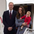 Le prince William, Kate Middleton et le prince George repartent d'Australie, le 25 avril 2014.