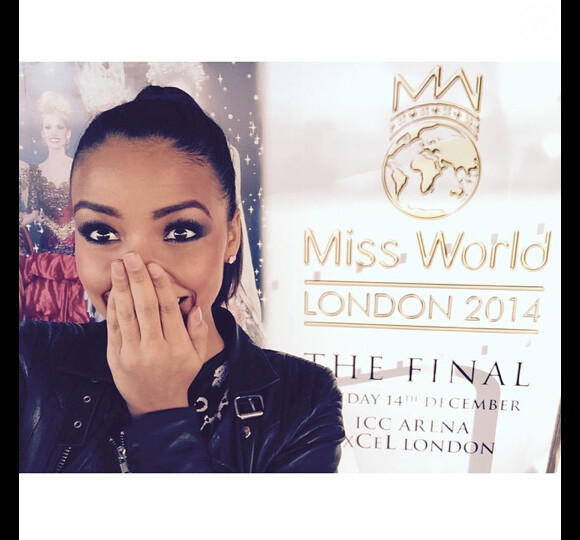 Flora Coquerel à l'élection de Miss Monde à Londres. Le 14 décembre 2014.