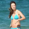 Exclusif - Olivia Wilde à la plage à Maui, à Hawaï. Le 5 décembre 2014.