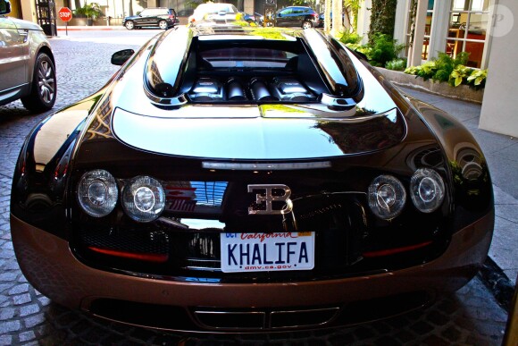 La Bugatti Veyron EB 16.4 de Wiz Khalifa photographiée à Beverly Hills, Los Angeles, le 14 décembre 2014.