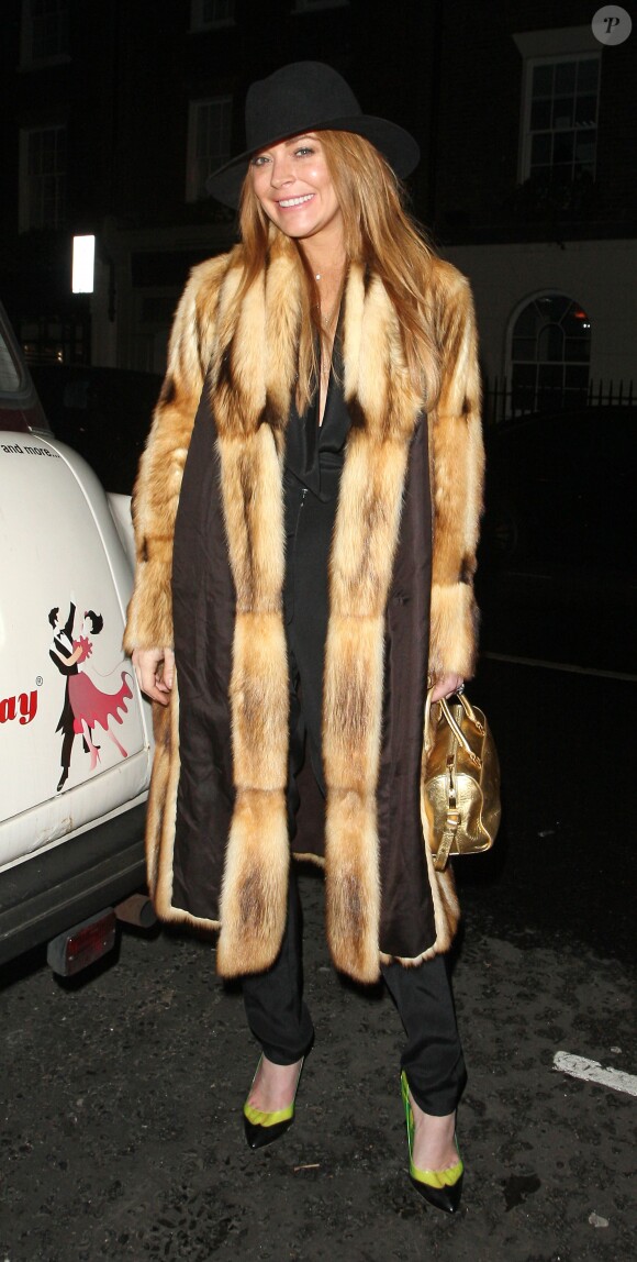 Lindsay Lohan à Londres, le 10 décembre 2014.