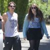 Prince Jackson se promène avec sa petite amie Nikita Bess et sa mère à Beverly Hills. Le 8 mai 2014 