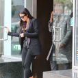  Kim Kardashian et Kanye West quittent un restaurant Caffe Primo, &agrave; West Hollywood. Le 20 d&eacute;cembre 2014. 