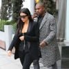 Kim Kardashian et Kanye West quittent un restaurant Caffe Primo, à West Hollywood. Le 20 décembre 2014.