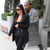 Kim Kardashian et Kanye West quittent un restaurant Caffe Primo, à West Hollywood. Le 20 décembre 2014.