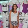 Laure Manaudou présente sa collection de maillots de bain 'Laure Manaudou Design' lors d'un défilé à la Piscine de Boulogne-Billancourt le 2 Juillet 2014.  
