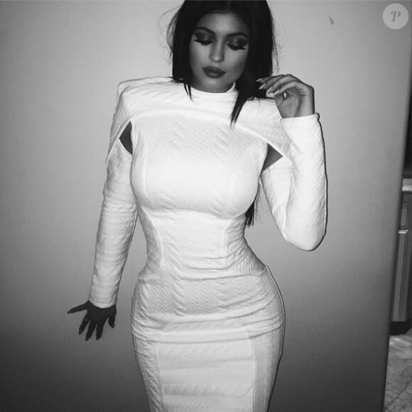 Kylie Jenner lors de la soirée de Noël de la famille Kardashian. Los Angeles, le 24 décembre 2014.