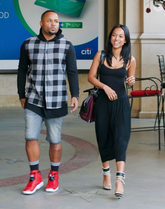 Chris Brown et sa copine Karrueche Tran à Beverly Hills, Los Angeles, le 26 décembre 2014.