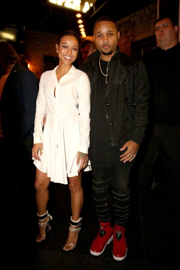 Chris Brown et Karrueche Tran lors d'une soirée à West Hollydood le 24 novembre 2014. 