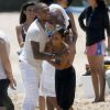 Exclusif - Chris Brown passe son temps libre, alors qu'il est sur le tournage de son nouveau clip video, avec son ex mais aussi nouvelle compagne Karrueche Tran a Hawaii. Le 26 aout 2013 