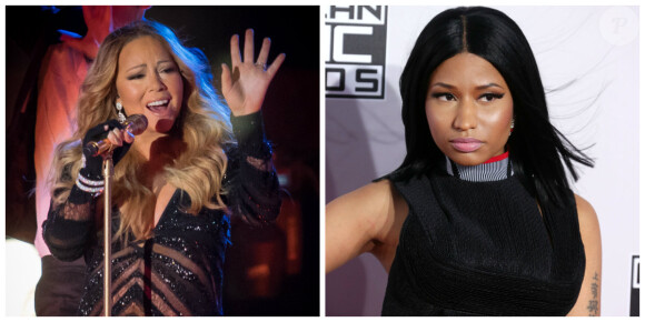 Montage d'images de Mariah Carey et Nicki Minaj en 2014. ©Bestimage