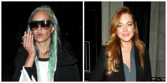 Montage d'images de Lindsay Lohan et Amanda Bynes en 2014. ©Bestimage