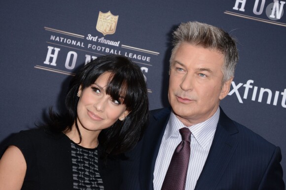 Hilaria Baldwin et Alec Baldwin à New York, le 1er février 2014.