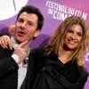 Isabelle Funaro et Michaël Youn en couple pour le film Vive la France lors du Festival international du film de comédie de l'Alpe d'Huez, le 16 janvier 2013.