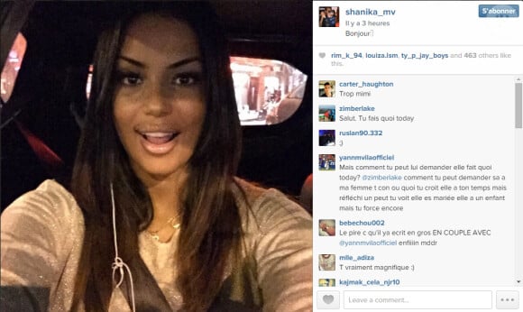 Le selfie de Shanika, la femme de Yann M'Vila, qui a provoqué la colère du joueur contre certains internautes - janvier 2015