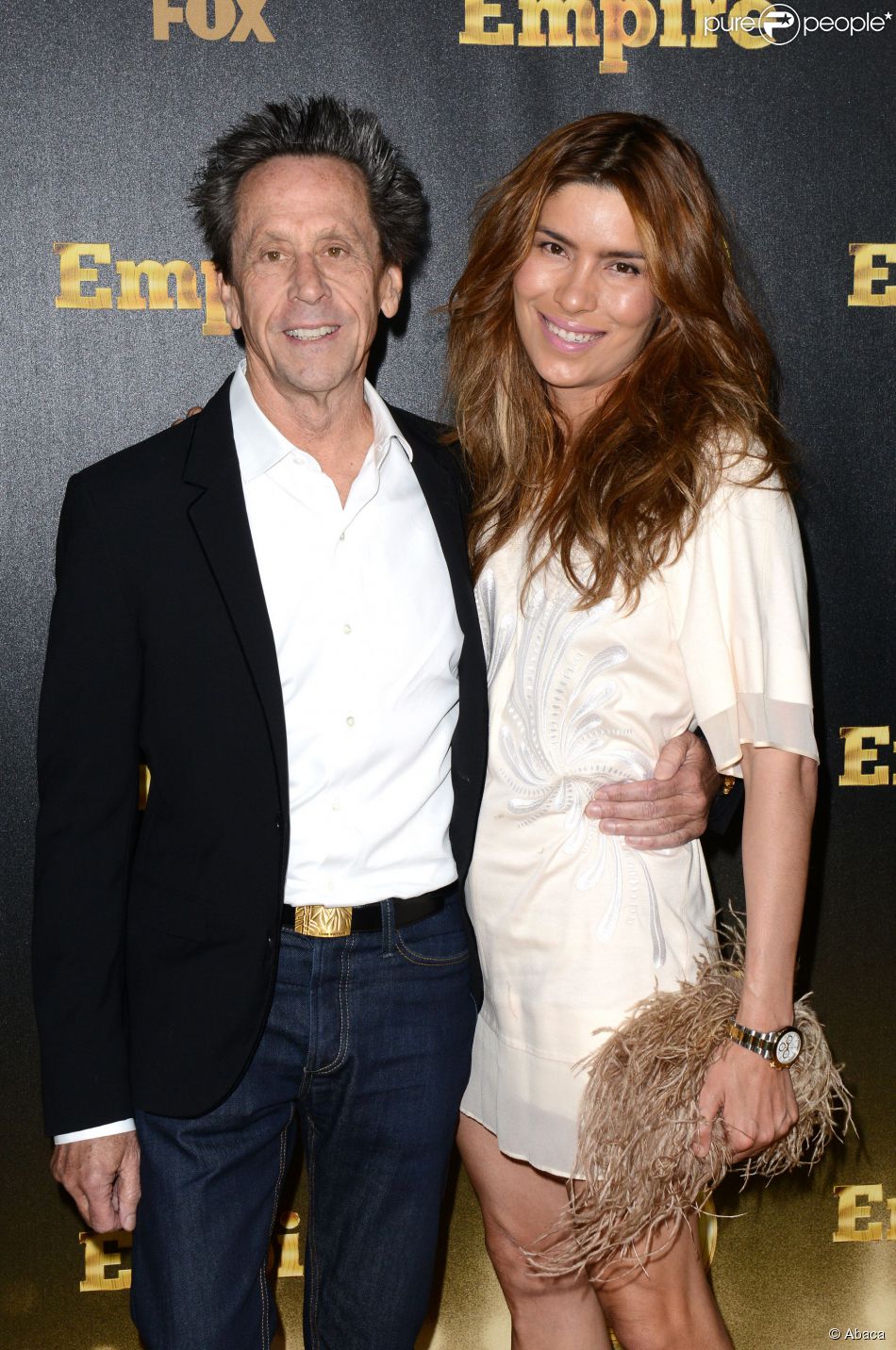 Brian Grazer et sa fiancée Veronica Smiley assistent à la soirée de première de la série Empire à l&#039;ArcLight Cinemas Cinerama Dome. Los Angeles, le 6 janvier 2015.
