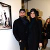 Exclusif - Alexandre Brasseur et sa femme Juliette - Vernissage de l'exposition photo de Vincent Perez à Paris à la Galerie Cinéma rue Saint-Claude à Paris, le 8 janvier 2015.