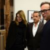 Exclusif - Vincent Perez, Carla Bruni et Nicolas Sarkozy - Vernissage de l'exposition photo de Vincent Perez à Paris à la Galerie Cinéma rue Saint-Claude à Paris, le 8 janvier 2015.
