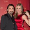 Henri Leconte et sa femme Florentine participent aux célébrations du Nouvel An russe à l'Arc, à Paris, le 9 janvier 2015. 