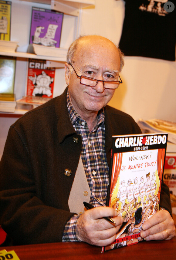 Georges Wolinski lors du Salon Du Livre à Paris, le 23 amrs 2007