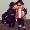 Beyoncé et sa fille Blue Ivy déguisées en Janet et Michael Jackson pour Halloween. Photo postée le 31 octobre 2014.