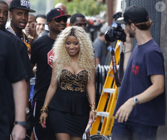 Nicki Minaj (et Safaree Samuels, à gauche) à Los Angeles. Août 2013.
