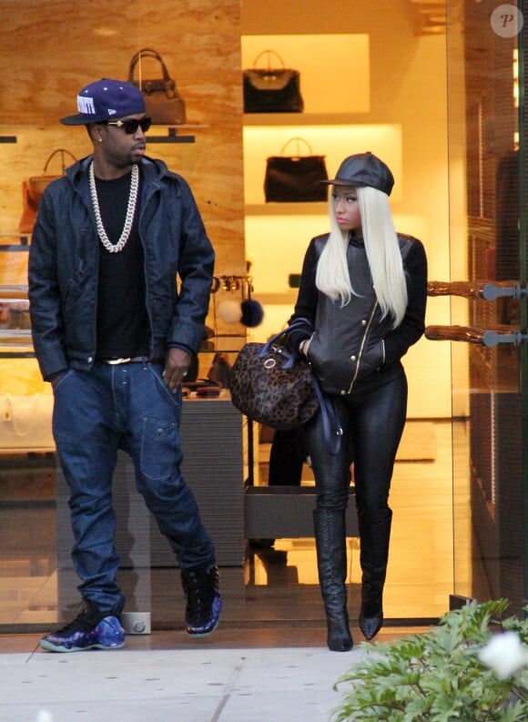 Safaree Samuels et Nicki Minaj à Beverly Hills. Décembre 2012.