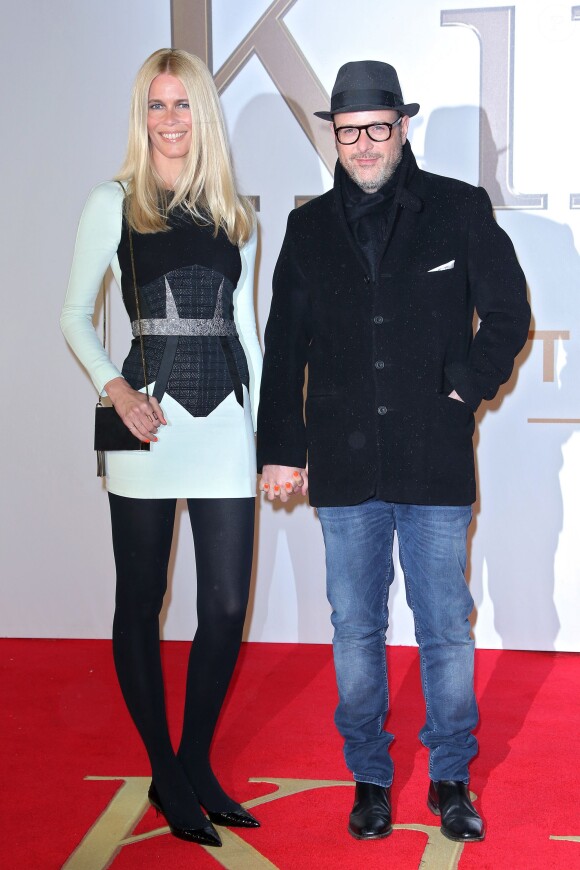 Claudia Schiffer et Matthew Vaughn lors de la première de Kingsman: The Secret Service à l'Odeon Leicester Square, Londres, le 14 janvier 2015.
