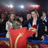 La princesse Stéphanie de Monaco et sa fille Camille Gottlieb ont assisté à la 2e soirée du 39e Festival International du Cirque de Monte-Carlo au Chapiteau de Fontvieille à Monaco, le 16 janvier 2015.