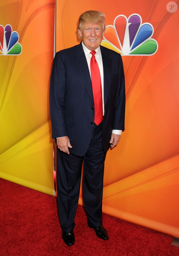 Donald Trump assiste à la conférence de presse saison 2015 du groupe NBC-Universal, à Los Angeles, le vendredi 16 janvier 2015.