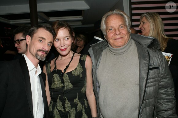 Renaud Duval, Elise Depardieu et Massimo Gargia - Sortie du livre de Renaud Duval "La nouvelle dame aux camélias" à Paris, le 16 janvier 2015. 